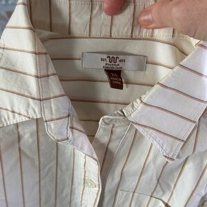 King Ranch Women's Cream Striped Button-Down Shirt